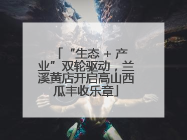 “生态 + 产业”双轮驱动，兰溪黄店开启高山西瓜丰收乐章