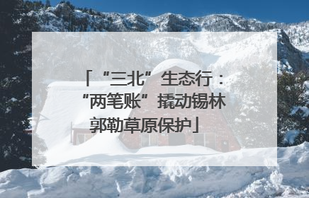 “三北”生态行：“两笔账”撬动锡林郭勒草原保护