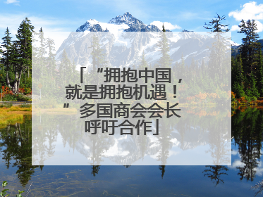 “拥抱中国，就是拥抱机遇！”多国商会会长呼吁合作
