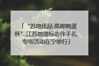“苏地优品·高邮鸭蛋杯”江苏地理标志伴手礼专场活动在宁举行