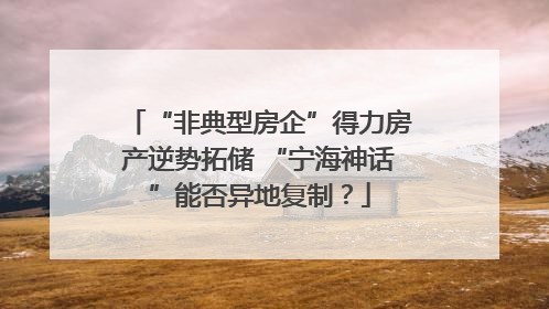 “非典型房企”得力房产逆势拓储 “宁海神话”能否异地复制？