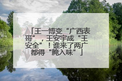 王一博变“广西表哥”，王安宇成“王安全”！谁来了两广都得“腌入味”