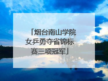 烟台南山学院女乒勇夺省锦标赛三项冠军