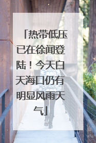 热带低压已在徐闻登陆！今天白天海口仍有明显风雨天气