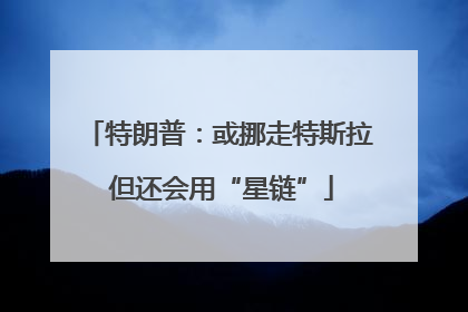 特朗普：或挪走特斯拉 但还会用“星链”