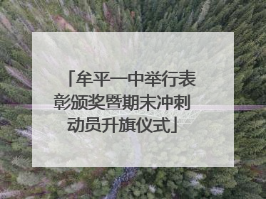 牟平一中举行表彰颁奖暨期末冲刺动员升旗仪式
