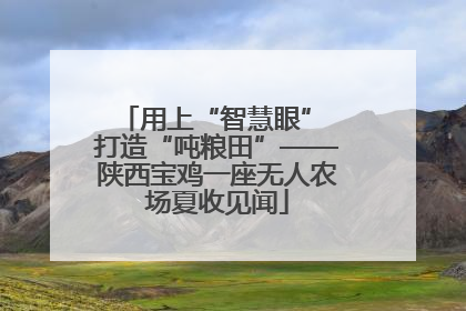 用上“智慧眼” 打造“吨粮田”——陕西宝鸡一座无人农场夏收见闻