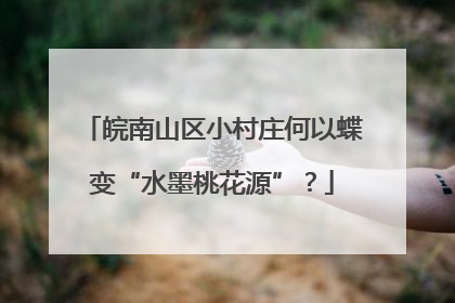 皖南山区小村庄何以蝶变“水墨桃花源”？