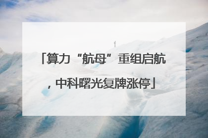 算力“航母”重组启航，中科曙光复牌涨停