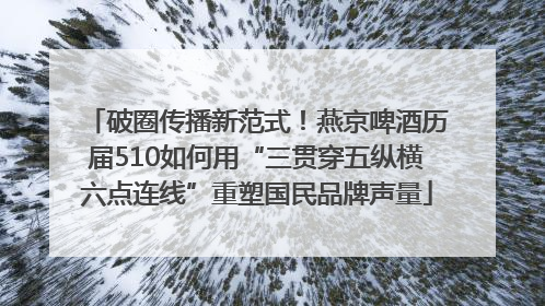 破圈传播新范式！燕京啤酒历届510如何用“三贯穿五纵横六点连线”重塑国民品牌声量