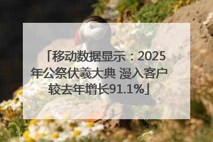 移动数据显示：2025年公祭伏羲大典 漫入客户较去年增长91.1%