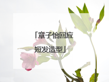 章子怡回应短发造型
