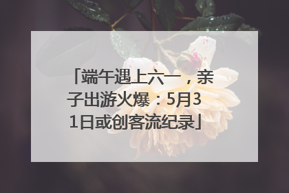端午遇上六一，亲子出游火爆：5月31日或创客流纪录