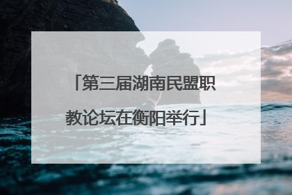 第三届湖南民盟职教论坛在衡阳举行