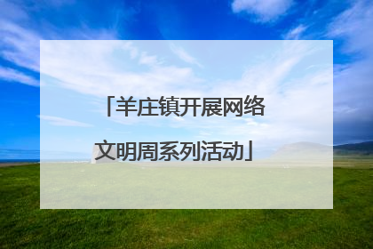 羊庄镇开展网络文明周系列活动
