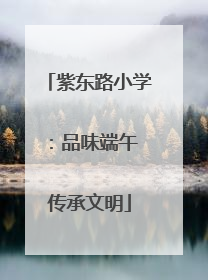 紫东路小学：品味端午 传承文明