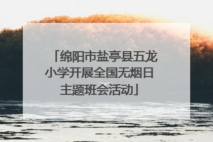 绵阳市盐亭县五龙小学开展全国无烟日主题班会活动