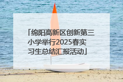 绵阳高新区创新第三小学举行2025春实习生总结汇报活动
