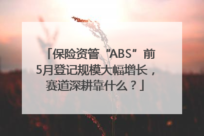 保险资管“ABS”前5月登记规模大幅增长，赛道深耕靠什么？