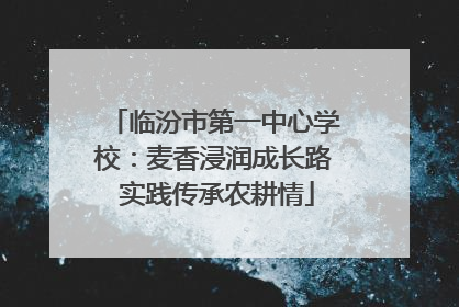 临汾市第一中心学校：麦香浸润成长路 实践传承农耕情