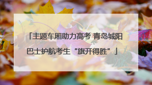 主题车厢助力高考 青岛城阳巴士护航考生“旗开得胜”