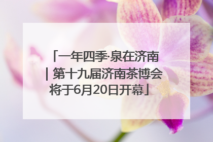 一年四季·泉在济南｜第十九届济南茶博会将于6月20日开幕