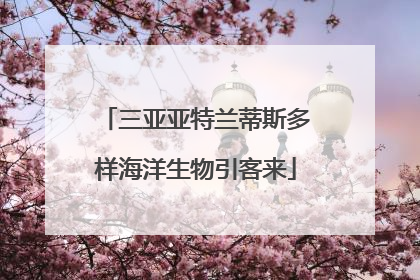 三亚亚特兰蒂斯多样海洋生物引客来