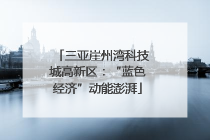 三亚崖州湾科技城高新区：“蓝色经济”动能澎湃