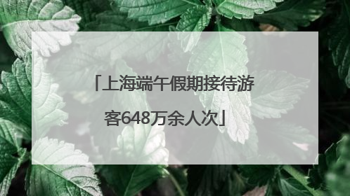 上海端午假期接待游客648万余人次