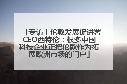 专访丨伦敦发展促进署CEO西特伦：很多中国科技企业正把伦敦作为拓展欧洲市场的门户