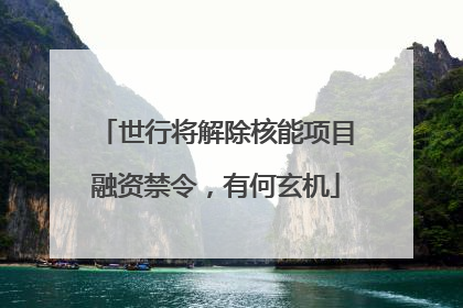 世行将解除核能项目融资禁令，有何玄机