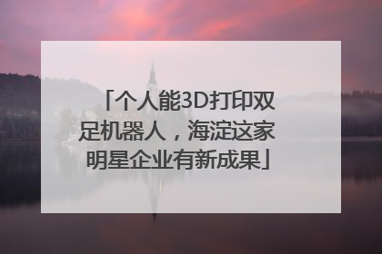 个人能3D打印双足机器人，海淀这家明星企业有新成果