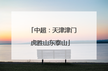 中超：天津津门虎胜山东泰山
