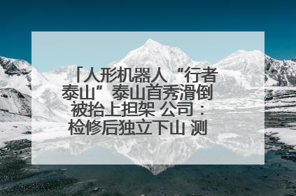 人形机器人“行者泰山”泰山首秀滑倒被抬上担架 公司：检修后独立下山 测试就是为暴露问题