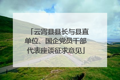 云霄县县长与县直单位、国企党员干部代表座谈征求意见