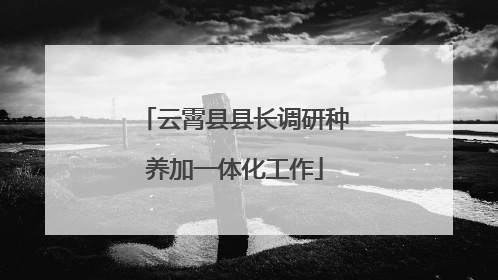 云霄县县长调研种养加一体化工作