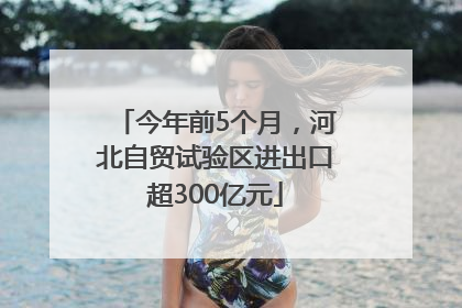 今年前5个月，河北自贸试验区进出口超300亿元