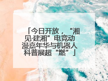 今日开放，“湘见·建湘”电竞动漫嘉年华与机器人科普展超“燃”
