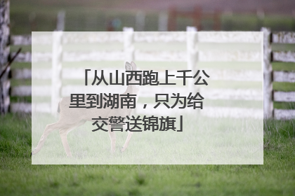 从山西跑上千公里到湖南，只为给交警送锦旗
