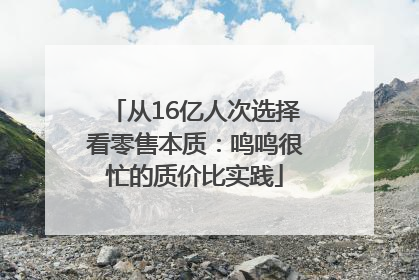 从16亿人次选择看零售本质：鸣鸣很忙的质价比实践