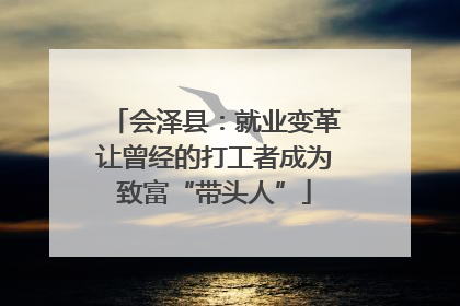会泽县：就业变革让曾经的打工者成为致富“带头人”