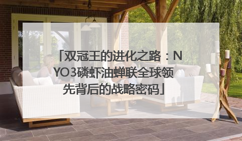 双冠王的进化之路：NYO3磷虾油蝉联全球领先背后的战略密码