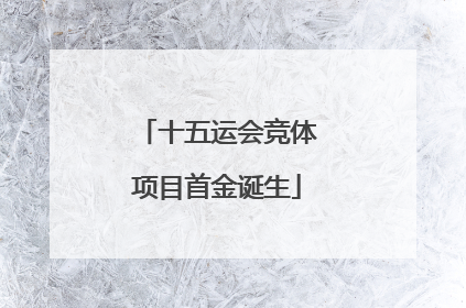 十五运会竞体项目首金诞生