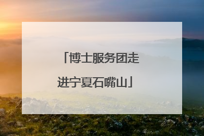 博士服务团走进宁夏石嘴山