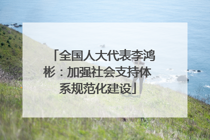 全国人大代表李鸿彬：加强社会支持体系规范化建设