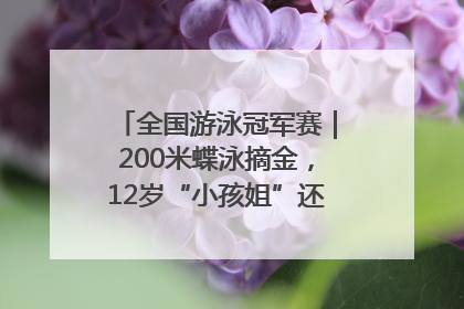 全国游泳冠军赛｜200米蝶泳摘金，12岁“小孩姐”还能制造多少惊喜？