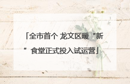 全市首个 龙文区暖“新”食堂正式投入试运营