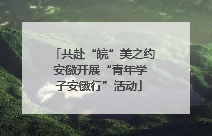 共赴“皖”美之约 安徽开展“青年学子安徽行”活动