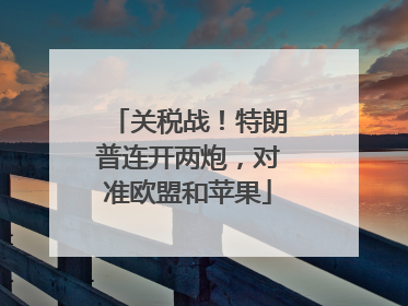 关税战！特朗普连开两炮，对准欧盟和苹果