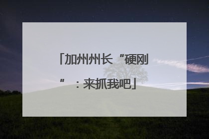 加州州长“硬刚”：来抓我吧